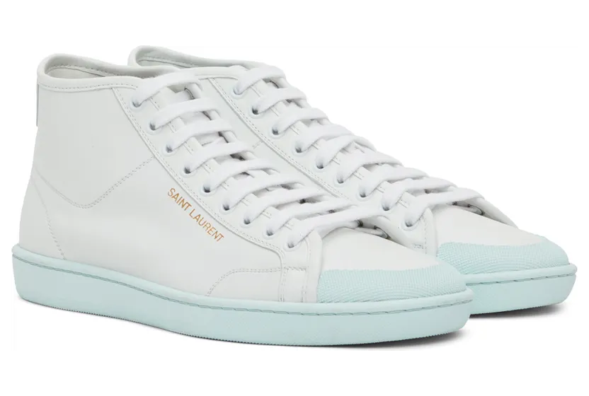 Saint Laurent White & Pink Court Classic SL/39 Sneakers (652773AAAIG) (4)