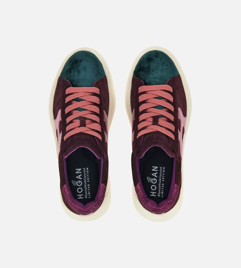 Sneakers Hogan Rebel Pink Burgundy Green (HXW5620DN63G3R0RZ5) (3)