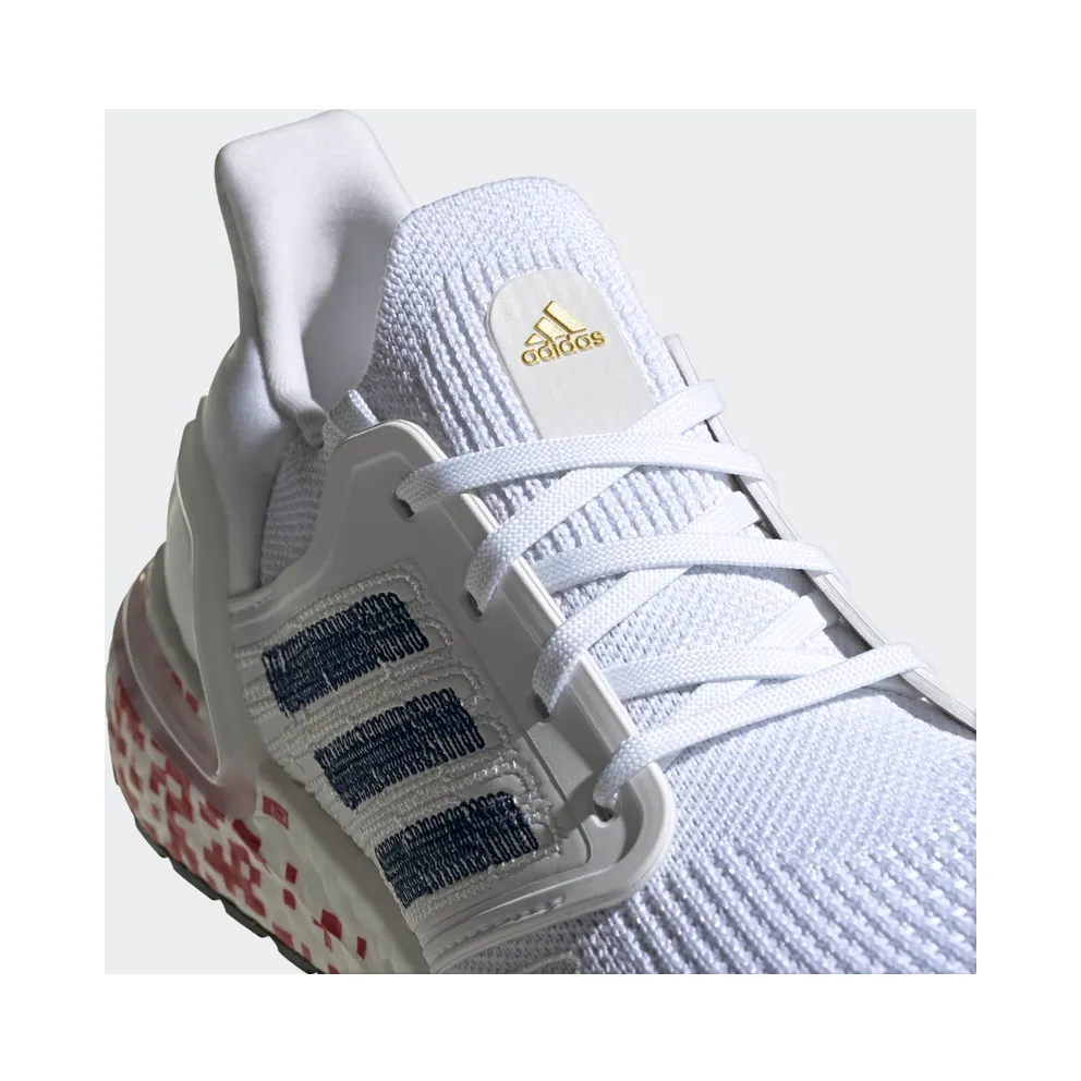 adidas Ultraboost 20 Cloud White / Collegiate Navy / Scarlet (EG0722)