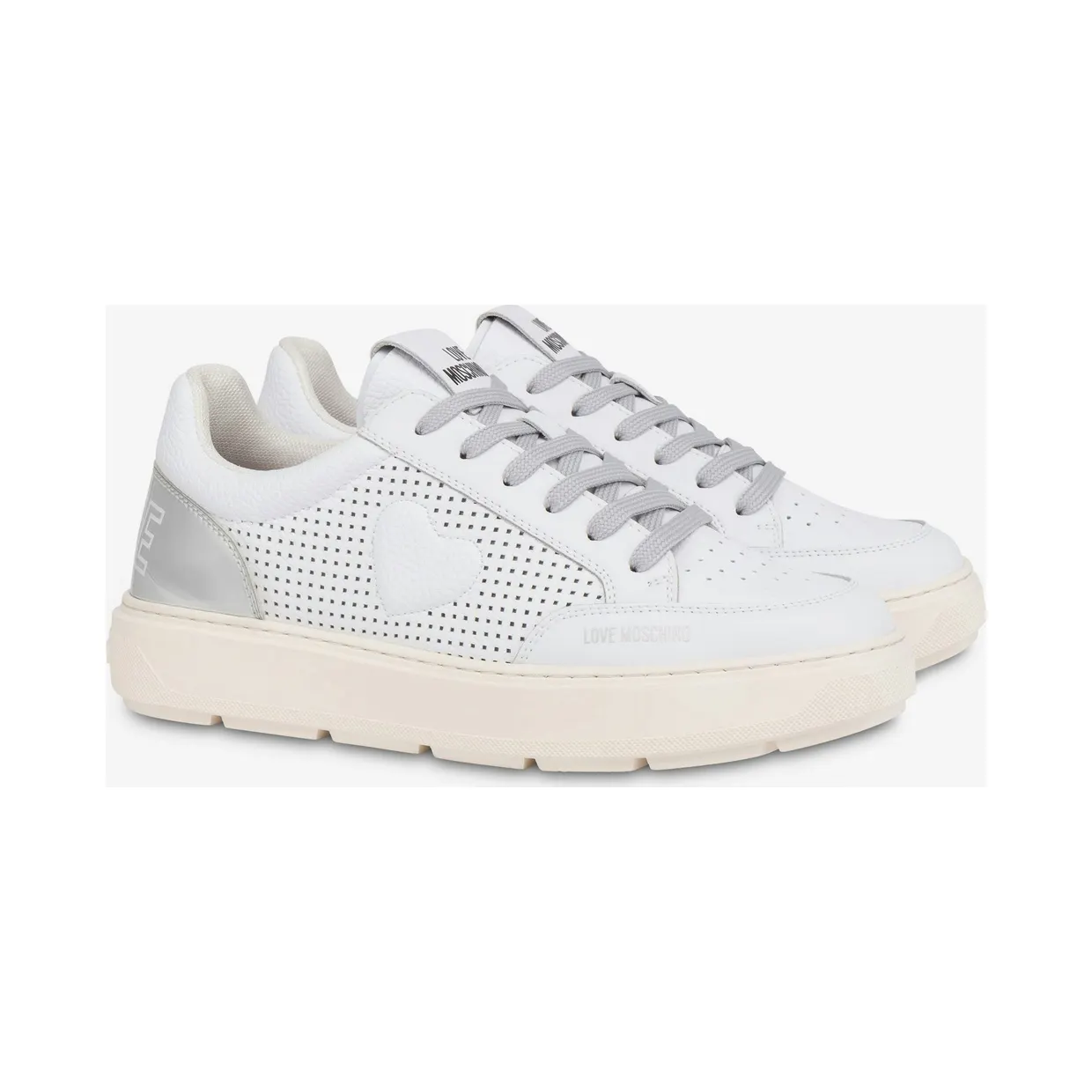 Moschino Sneakers Aus Perforiertem Kalbsleder Bold Love (POLJA15274G1IJC410C)