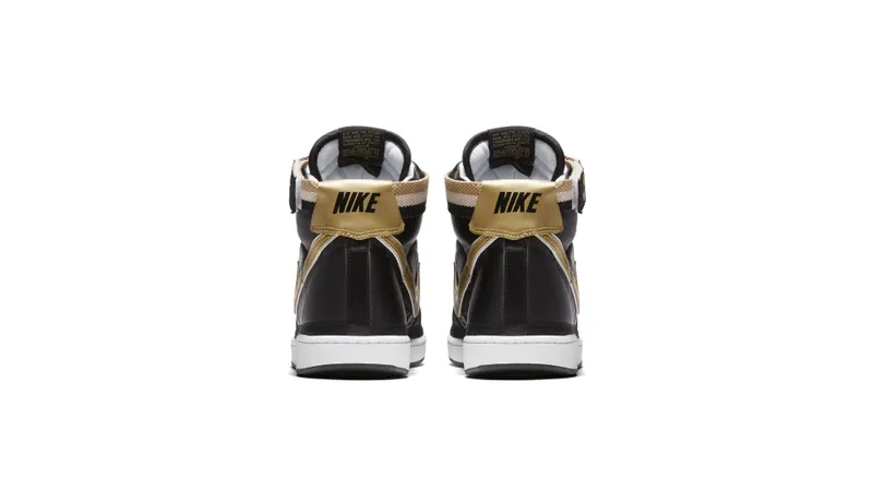 Nike Vandal High Supreme Black Metallic Gold Black/Metallic Gold-White (AH8652-002)