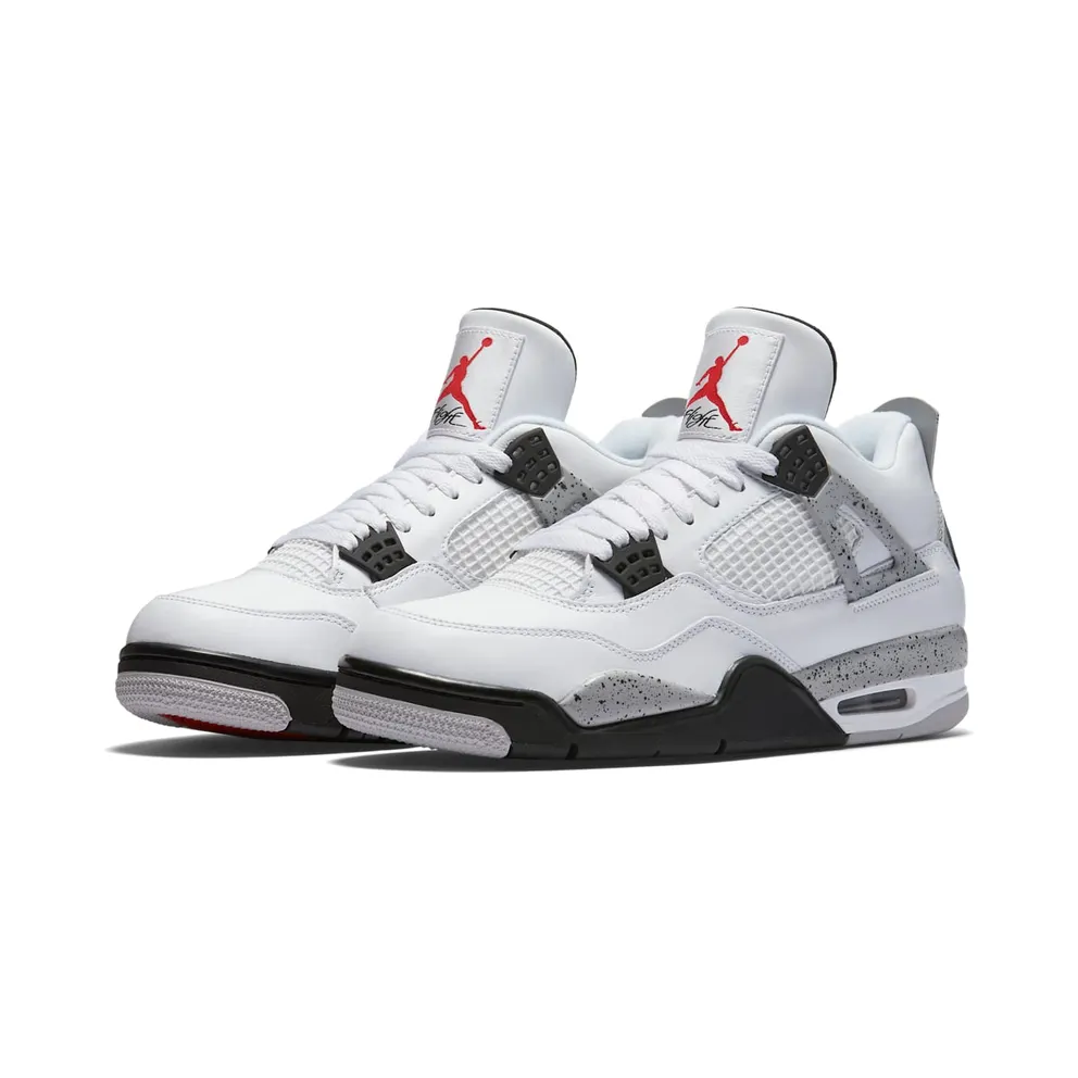 Jordan 4 Retro White Cement (2016) White/Fire Red-Black-Tech Grey (840606-192)