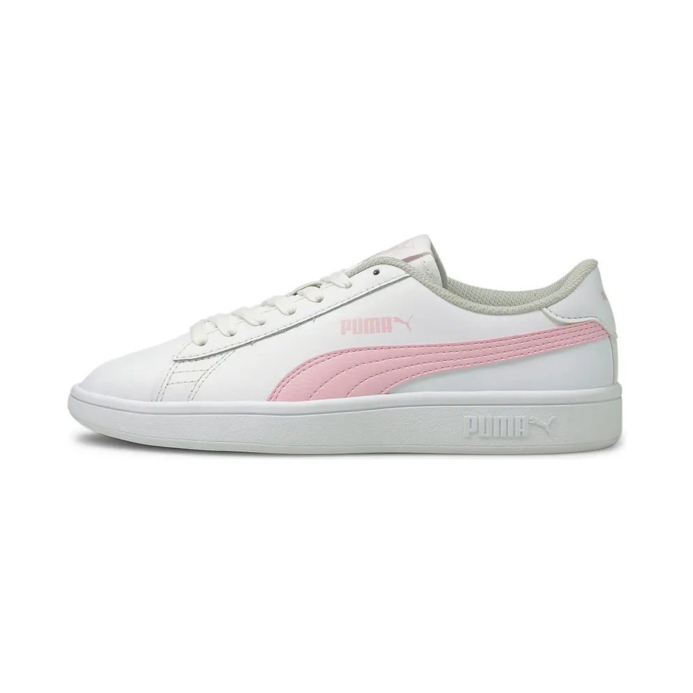 PUMA Smash V2 Youth White/Pink Lady (365170-28)
