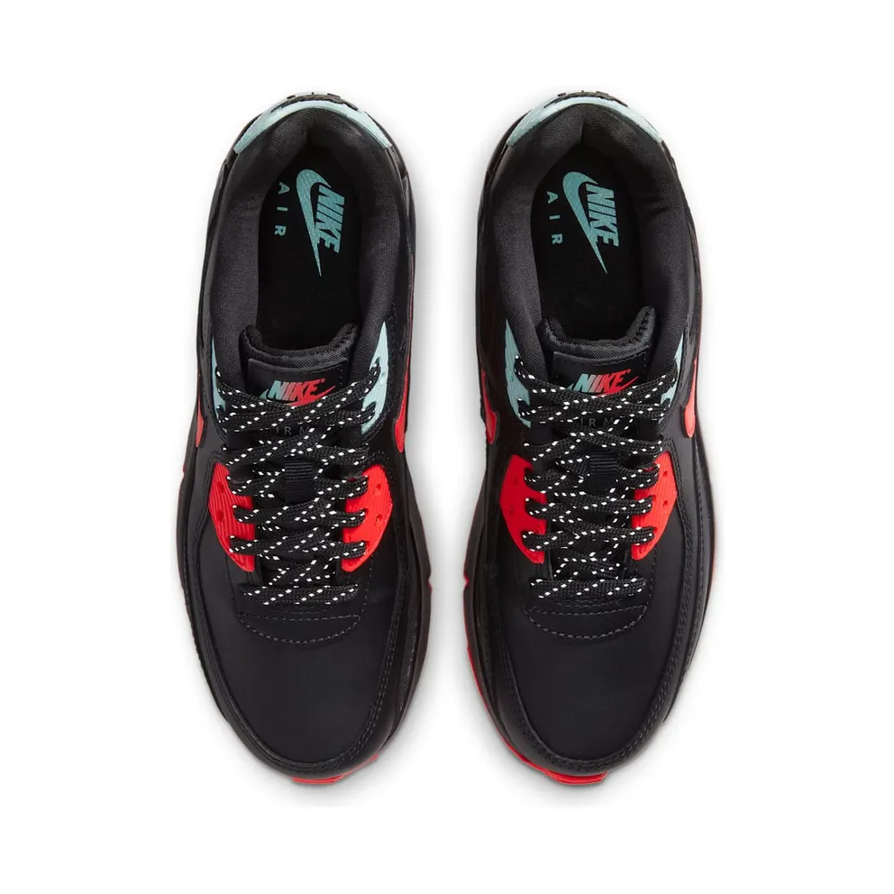 Nike Air Max 90 Black Bright Crimson Glacier Ice (GS) Black/Bright Crimson-Glacier Ice-Multi-Color (CZ8144-001)