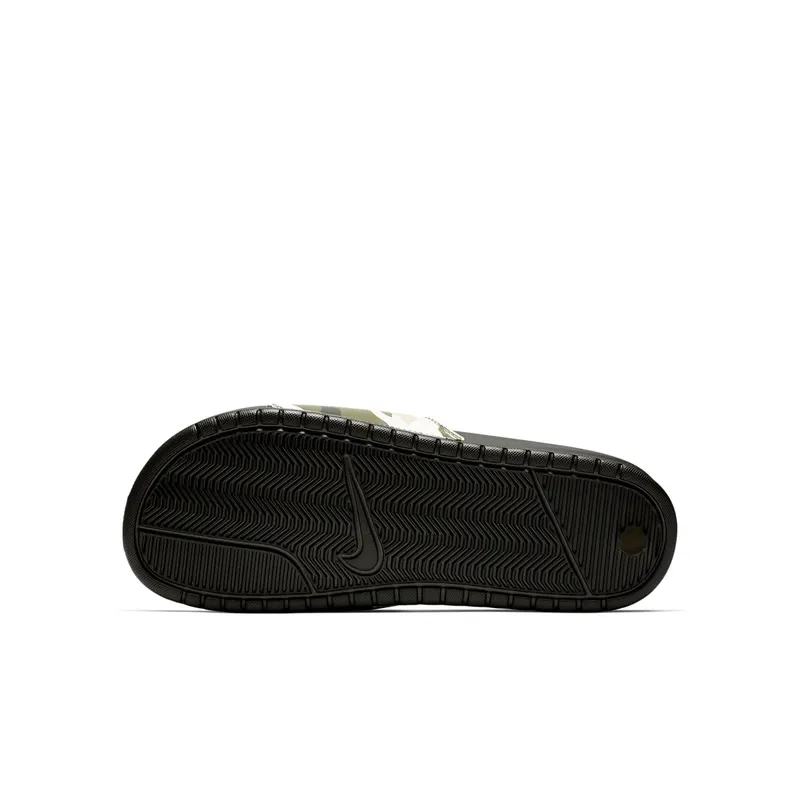 Nike Benassi JDI Print Military Slides “Sequoia / Pale Ivory / Team Gold” (631261-301)