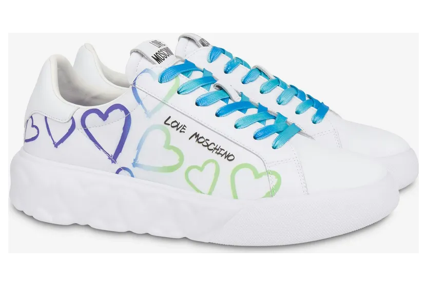 Moschino Sneakers Aus Kalbsleder Heart Love (POLJA15024G1IIDC10B)
