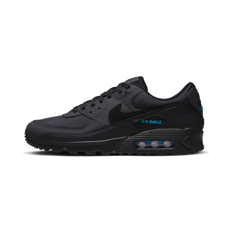 Nike Air Max 90 “Dark Smoke Grey / Laser Blue / Black” (DQ4071-002)