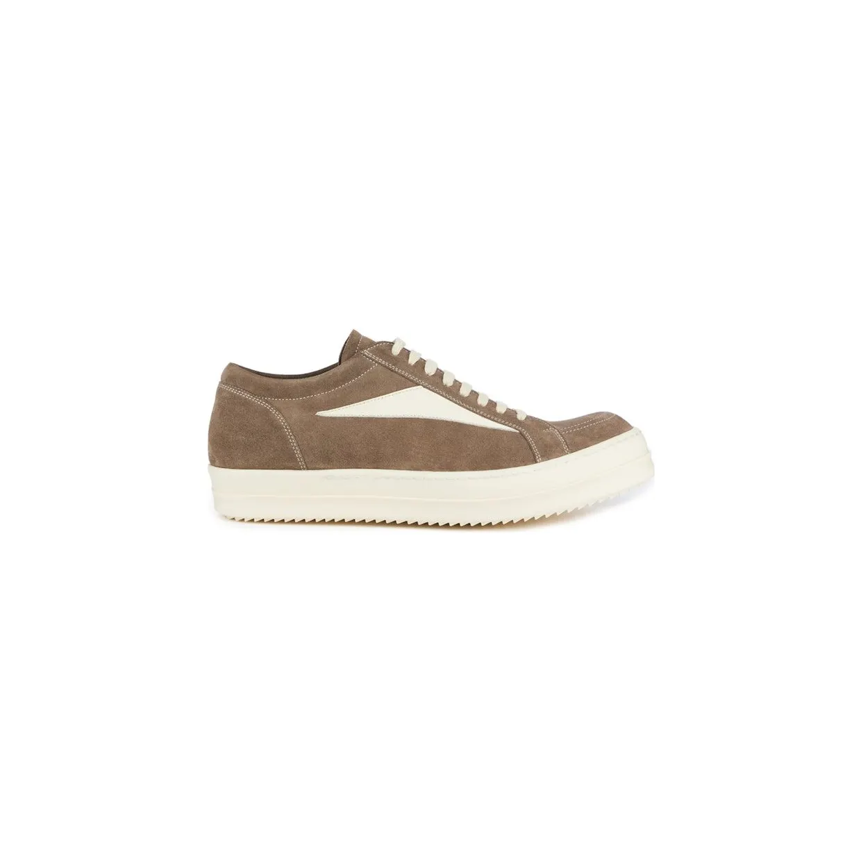 Rick Owens Vintage Sneaks Velour Suede Dust Grey Milk White (RU01C4897_LVSLPO_3411)