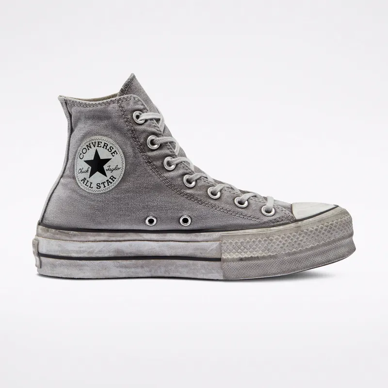 Converse Chuck Taylor All Star Platform Smoked Canvas Grey/Grey/White (563113C)