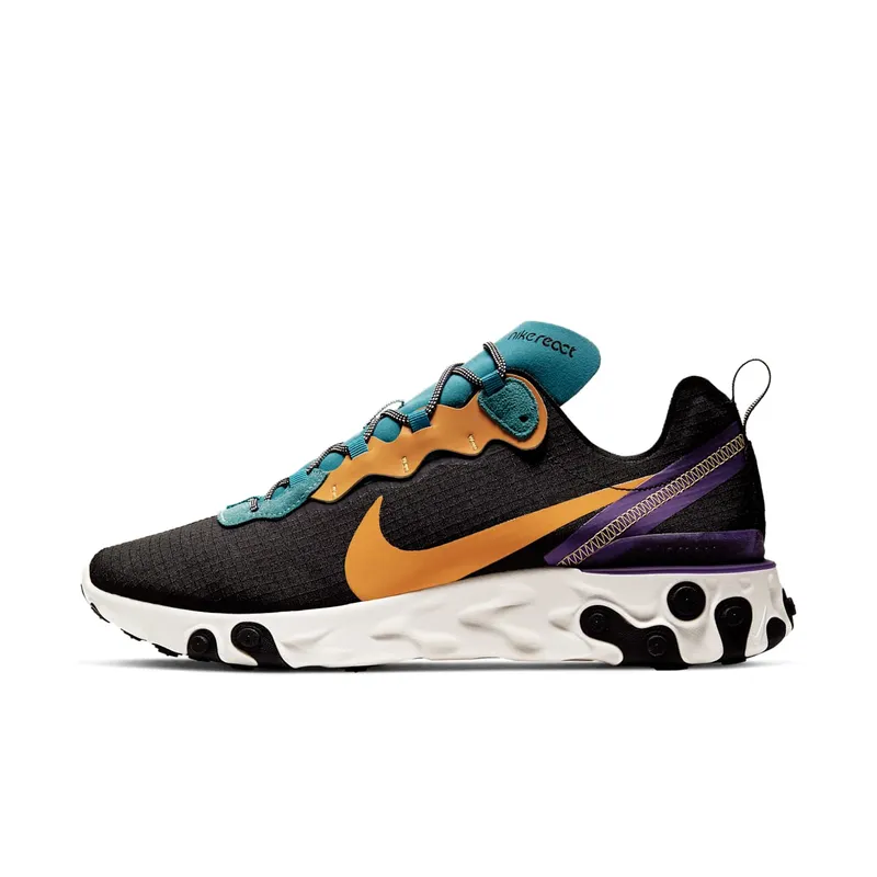 Nike React Element 55 PRM Black Mineral Cyan Black/Mineral Cyan/Voltage Purple (CI9593-002)