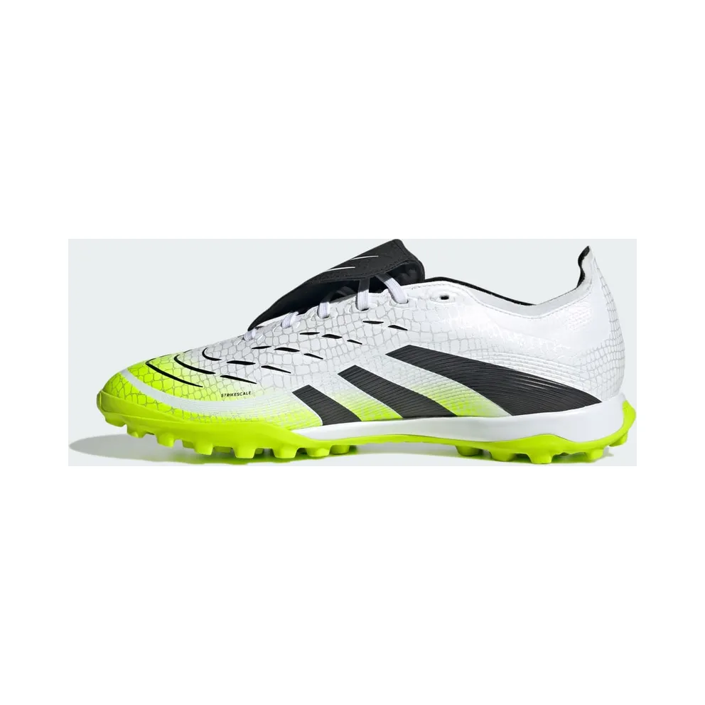 adidas Predator League Fold-Over Tongue TF Cloud White Core Black Lucid Lemon (JQ1072)