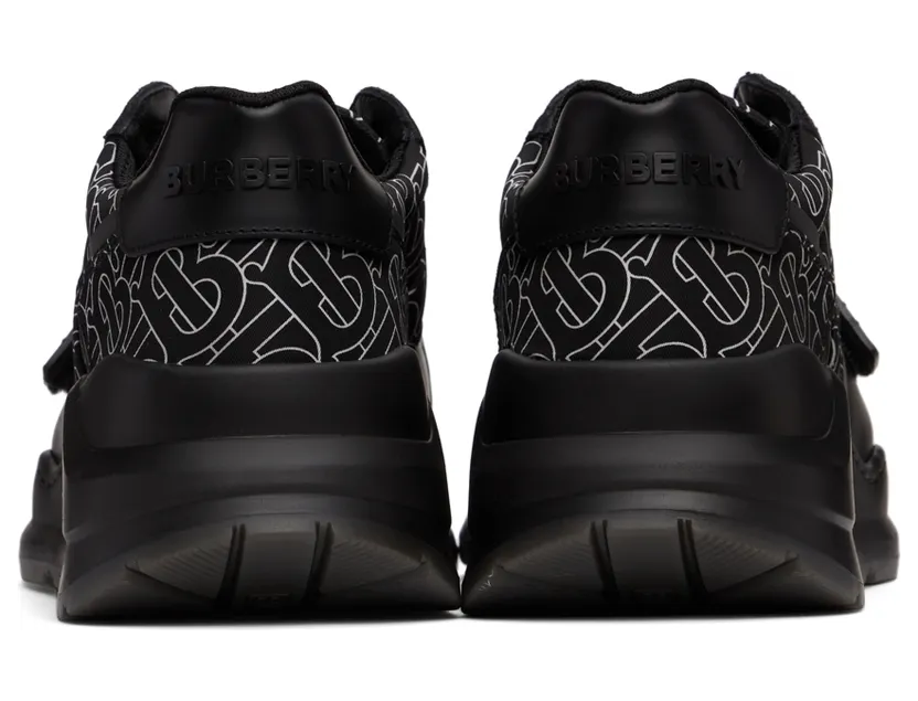 Burberry Black Monogram Print Ramsey Sneakers (8049883) (4)