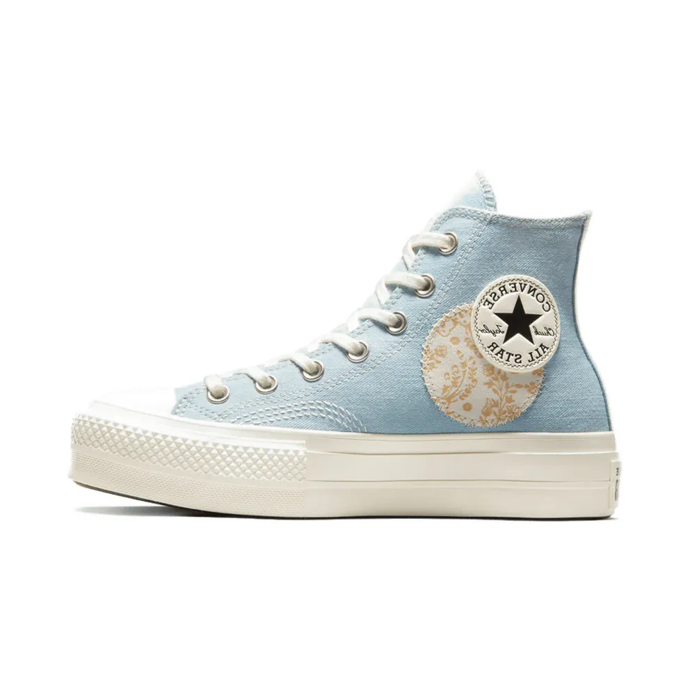 Converse Chuck Taylor All Star Lift Platform Denim Patchwork Blue/blue/egret