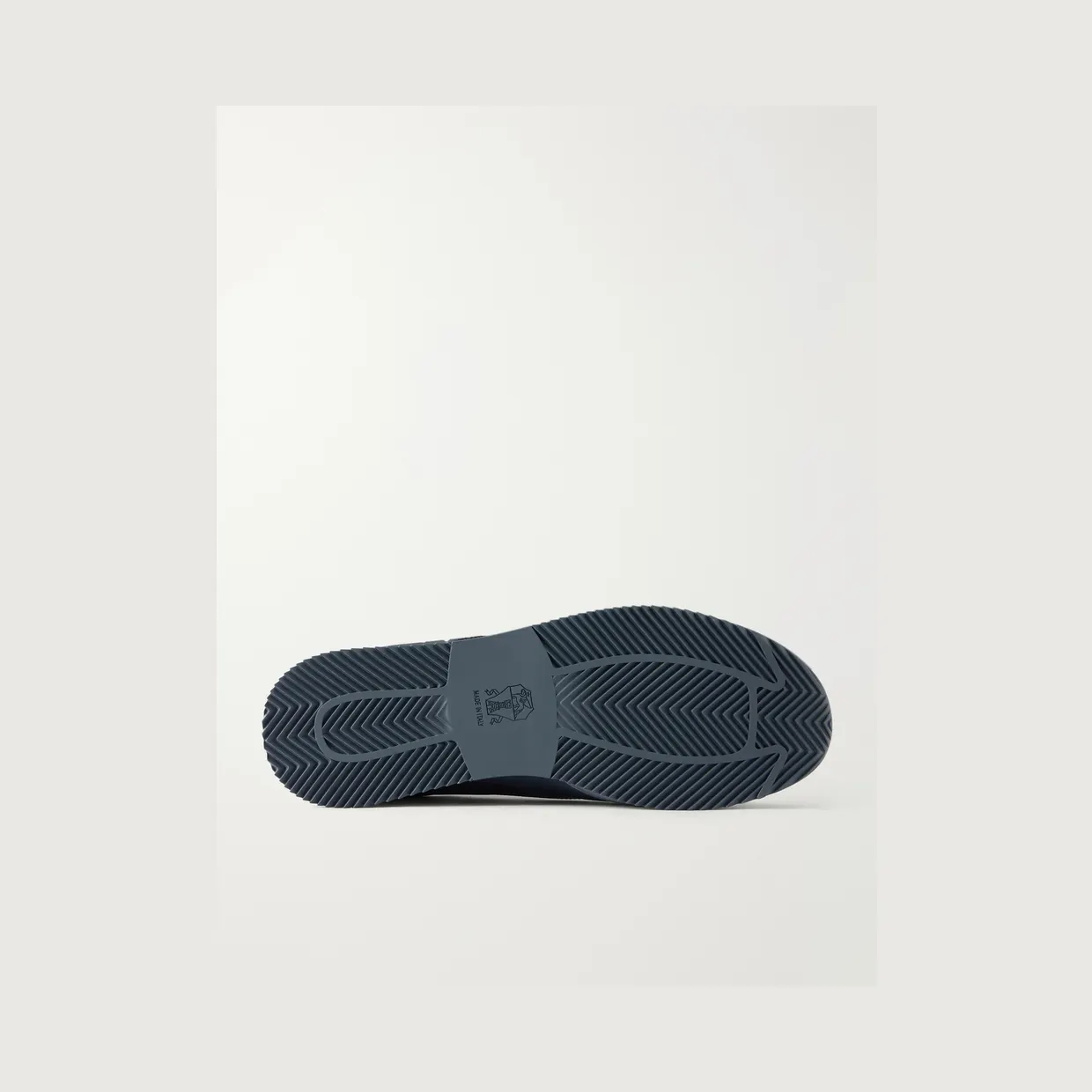 Brunello Cucinelli Suede and Leather-Trimmed Shell Sneakers Navy (MZUGNIA357) (3)