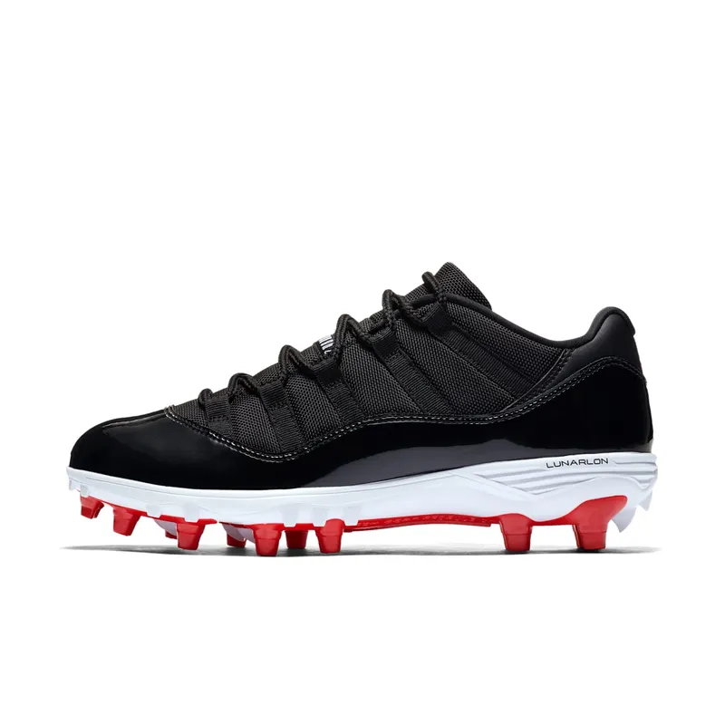 Jordan 11 Retro Low Cleat Bred Black/University Red-White (AO1560-010)