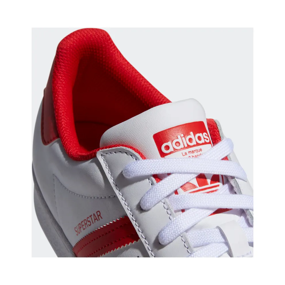 Adidas SUPERSTAR SHOES Cloud White / Vivid Red / Cloud White (GZ3741)