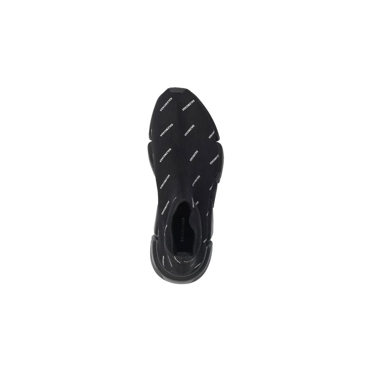 Balenciaga Speed Trainer 2.0 All Over Logo Black White (W) (617196W2DBO1090) (4)
