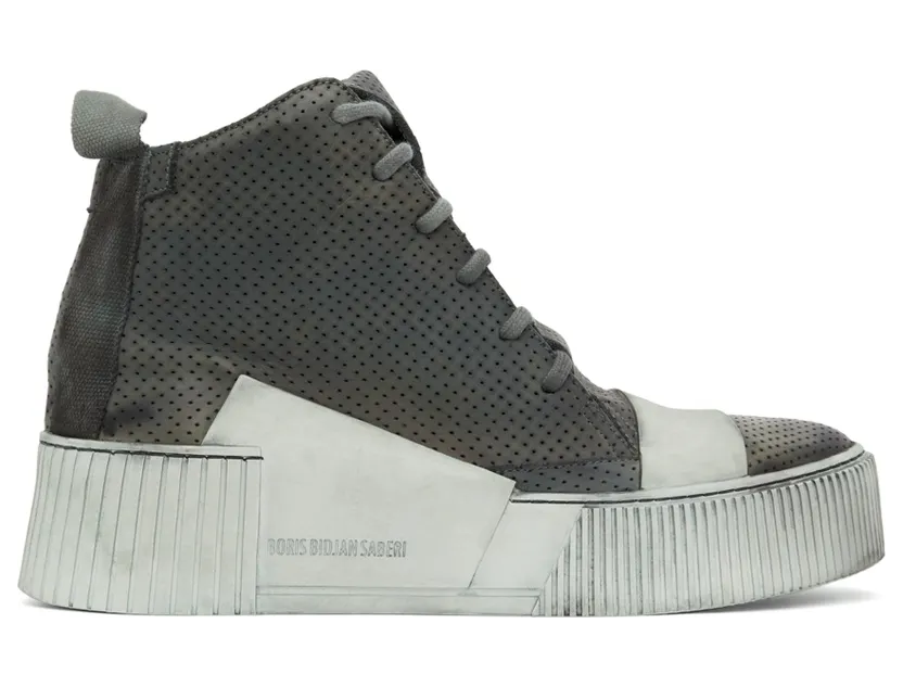 Boris Bidjan Saberi Grey Bamba 1.1 High Top Sneakers (291-SS2200B1000000SM-0025)