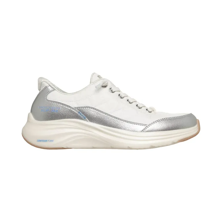 Skechers Slip-ins: Contour Foam – Metallic Dream Wit/Zilver