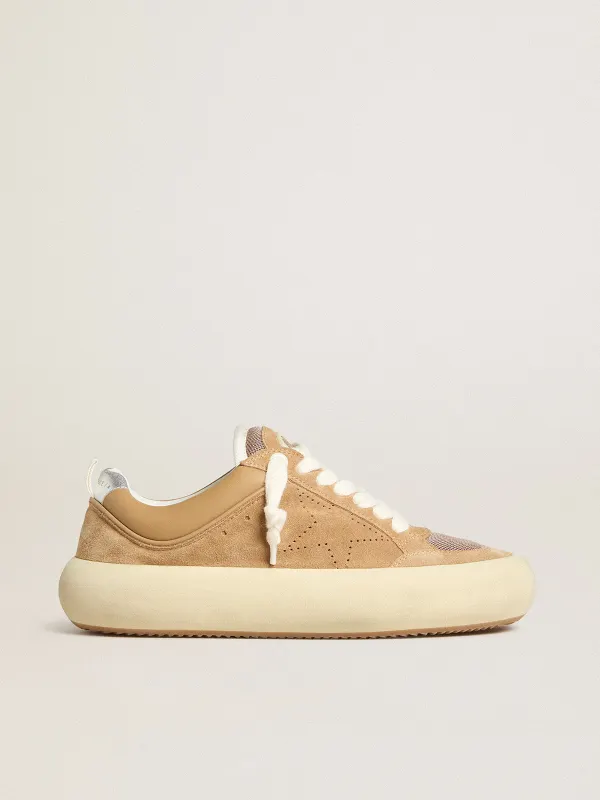 Golden Goose Space-Star Cube In Tobacco Suede With Perforated Star (GMF00807.F007092.15331)