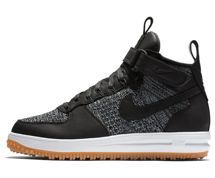 Nike Lunar Force 1 Flyknit Workboot Black/White-Wolf Grey