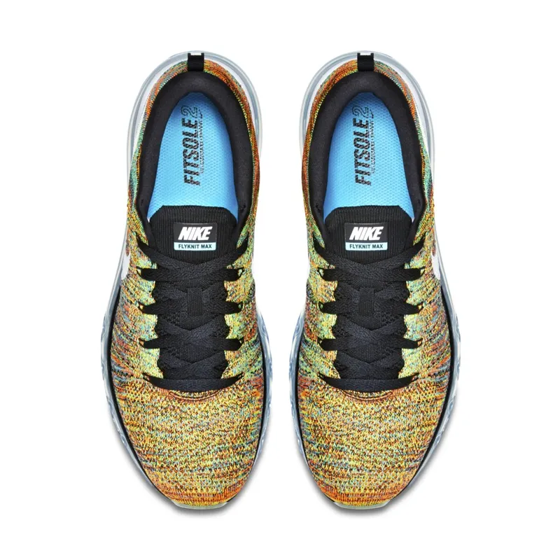 Nike Air Max 2015 Flyknit Multicolor Black/Chlorine Blue-Total Orange-White (620469-004)
