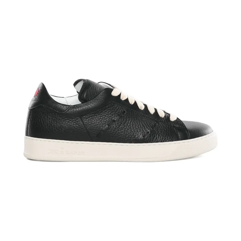 Kiton aus strukturiertem Leder – Black (USSA421N014302006)