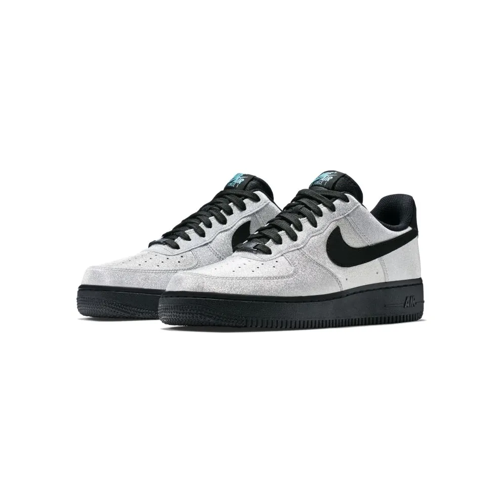 Nike Air Force 1 Low LV8 Diamond Quest Metallic Silver/Black/Aqua (718152-005)