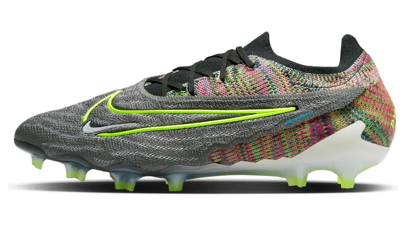 Nike Gripknit Phantom GX Elite Fusion FG Black White Blue Glow Volt (DV6971-071)