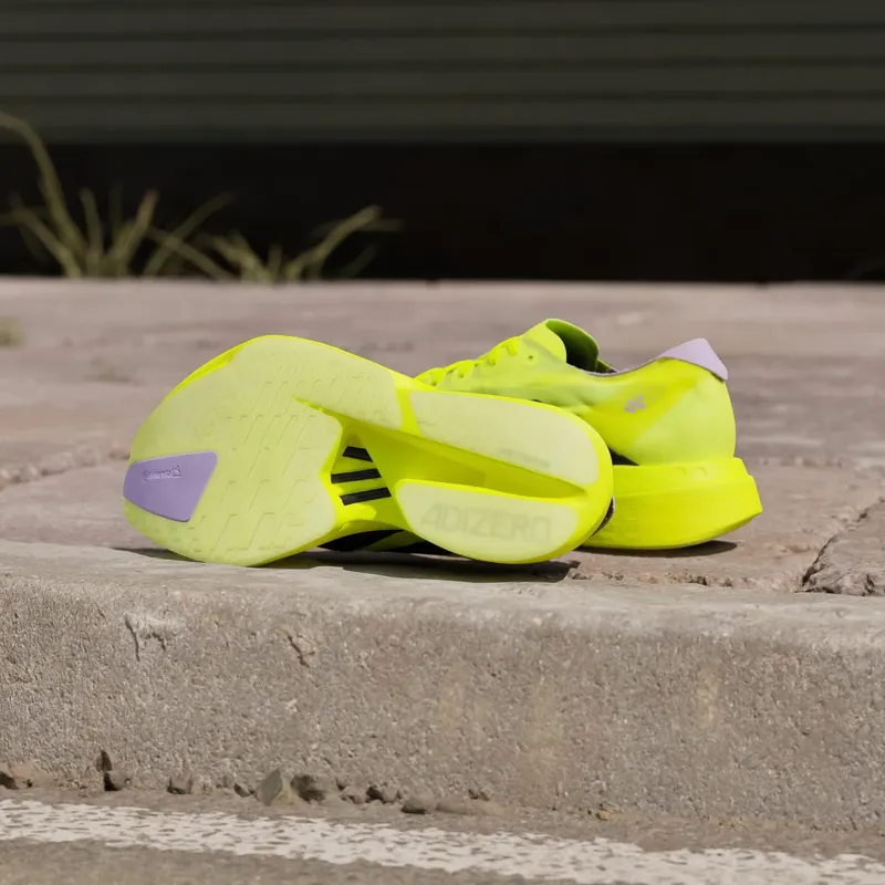 Adidas Adizero Adios Pro 4 Solar Yellow / Aurora Plum / Powder Plum – “Neon Yellow” (JQ1690)
