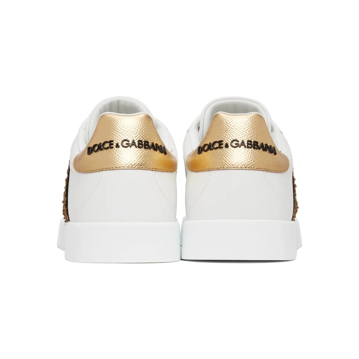 Dolce & Gabbana White Logo Patch Portofino Sneakers (CS1761 AH136) (4)