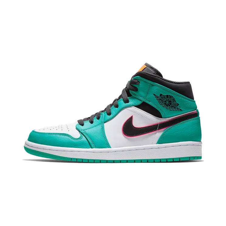 Air Jordan 1 Mid SE ‘South Beach’ Turbo Green/Black-Hyper Pink-Orange Peel (852542-306)
