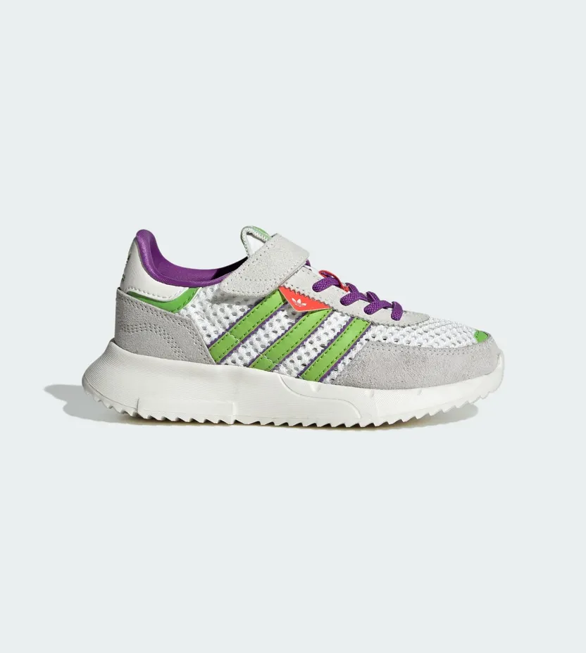 Adidas RETROPY F2 CF EL C Core White / Semi Solar Green / Active Purple (JR7997)