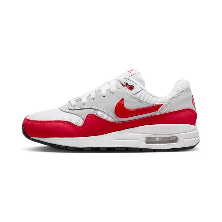 Nike Air Max 1 GS Sport “Neutral Grey / White / Black / University Red” (DZ3307-003)