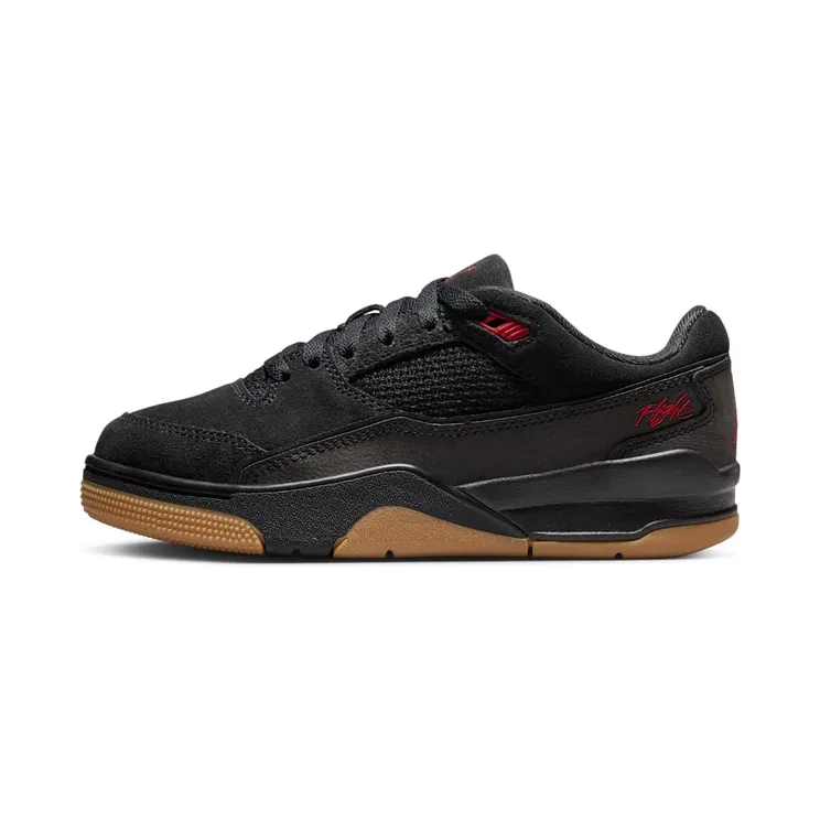 Air Jordan Flight Court GS “Black / Gum Medium Brown / Varsity Red” (HF3333-001)