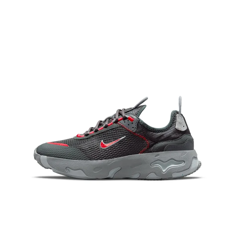 Nike React Live “Dark Smoke Grey / Smoke Grey / Light Smoke Grey / University Red” (CW1622-005)