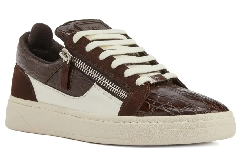 Giuseppe Zanotti GZ94 sneakers met vlakken en rits – Bruin (RU50021002)