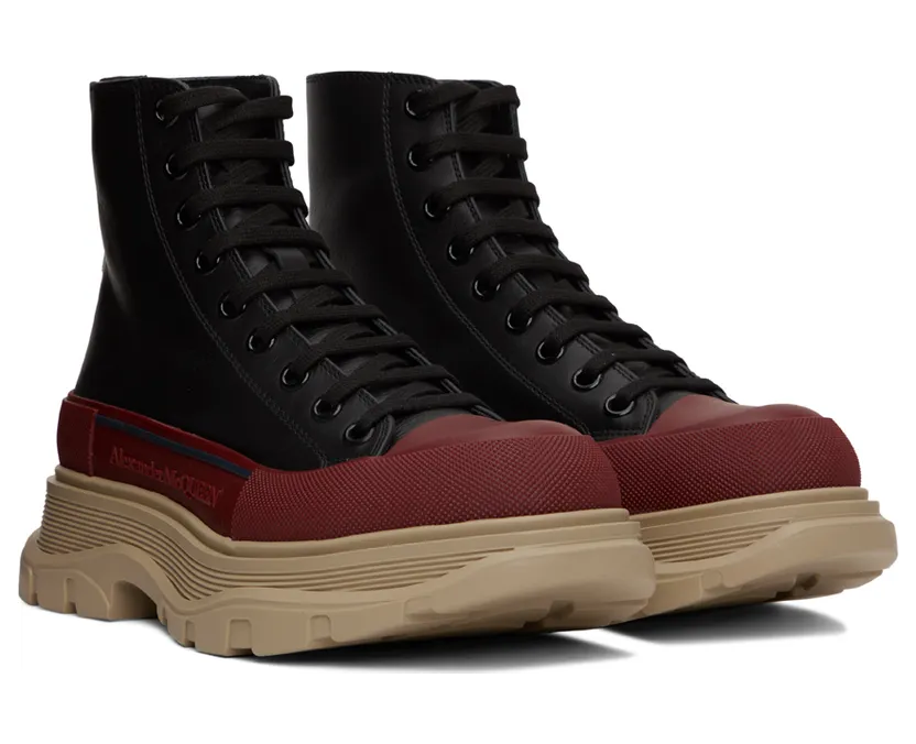 Alexander McQueen Black Tread Slick High Sneakers (705661WHZ6H) (4)