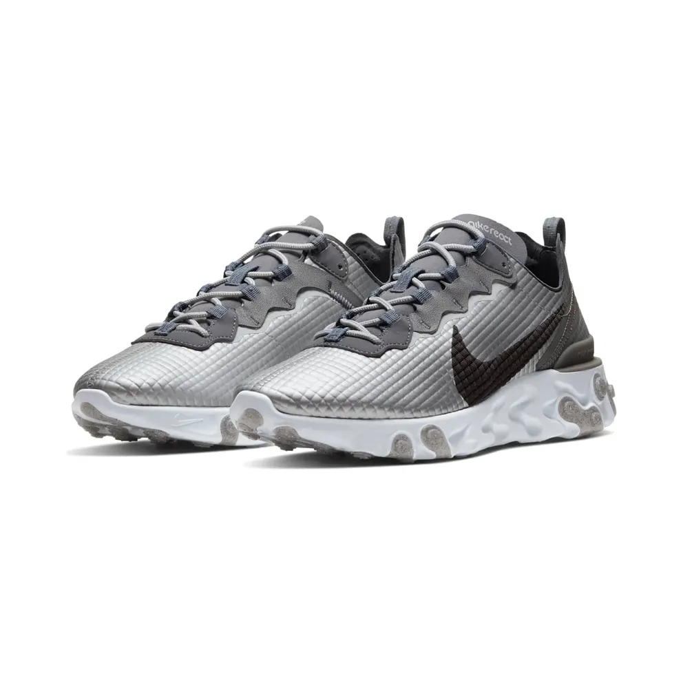 Nike React Element 55 PRM Quilted Grid – Silver (CI3835-001)