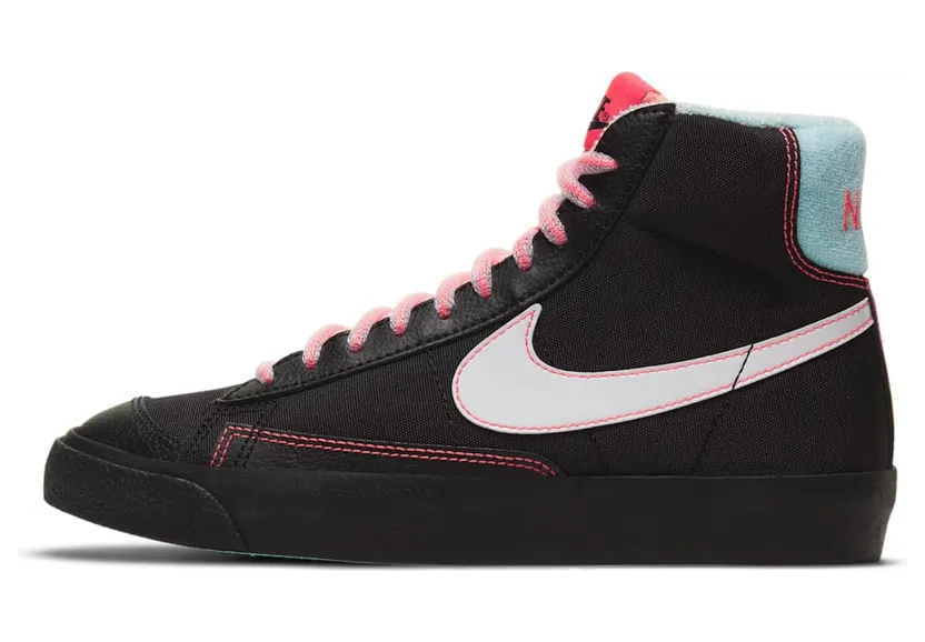 Nike Blazer Mid ’77 “Black / Flash Crimson / Atomic Pink / White” (DD7710-001)