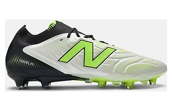 NEW BALANCE TEKELA ELITE LOW LACED FG V5 “White / Black / Pixel Green” (ST1FLSP5)