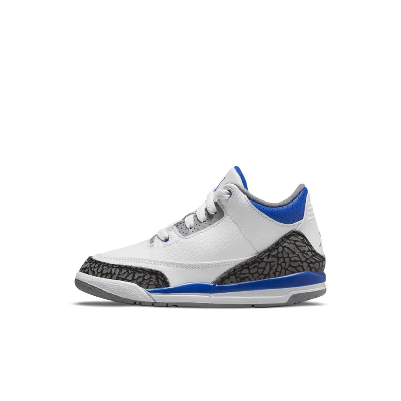 Air Jordan 3 Retro Racer Blue (PS) (2021) (429487-145)