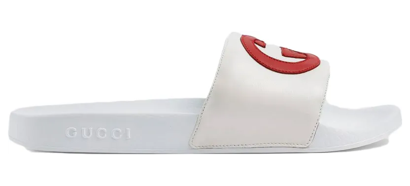 Gucci Slide Interlocking G Leather White (_644756 0R0F0 9083)