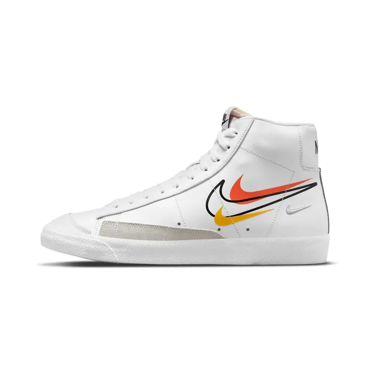 Nike Blazer Mid 77 Multi Swoosh White Team Orange (2021) (DN7996-100)