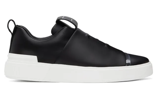 Balmain Black and White B-Court Easy Sneakers (VM1C246LAEC)