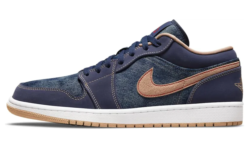 Air Jordan 1 Low SE Denim – “Midnight Navy / University Red / White / Hemp” (DH1259-400)