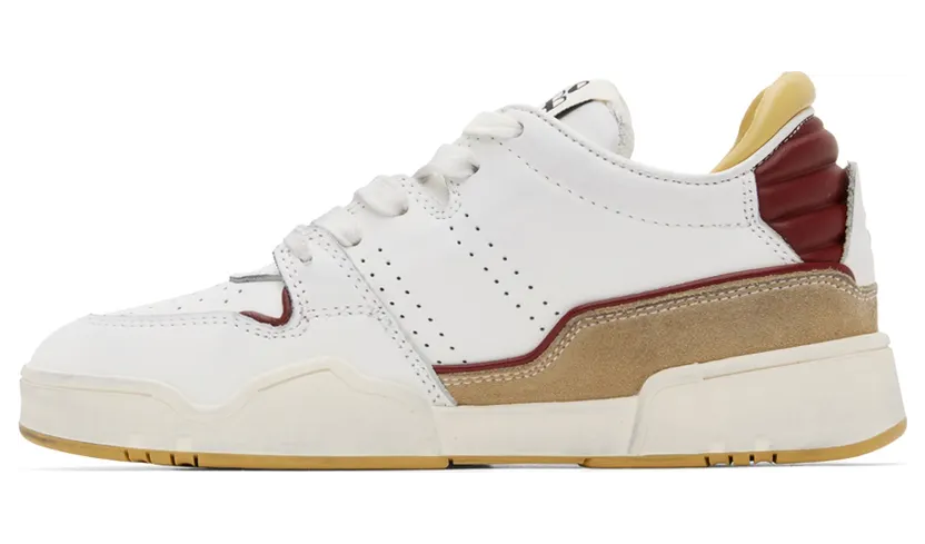 Isabel Marant White & Yellow Leather Emreeh Sneakers (22PBK0267-22P053S) (3)