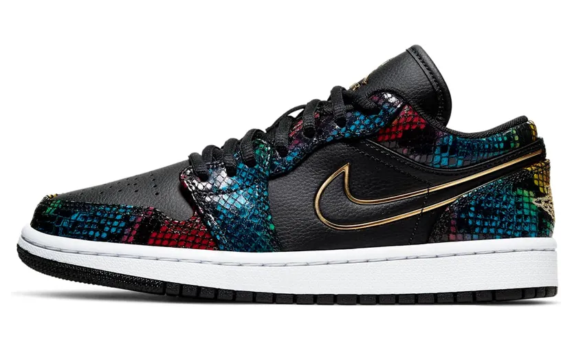 Air Jordan 1 Low Multicolor Snakeskin (CW5580-001)