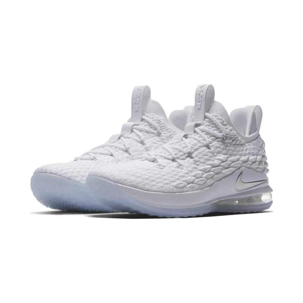 Nike LeBron 15 Low White Metallic Silver White/Metallic Silver-White (AO1755-100)