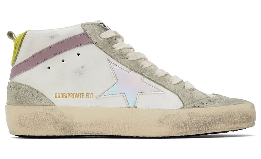 Golden Goose SSENSE Exclusive White & Gray Mid Star Classic Sneakers (GWF00122.F003603.81884)